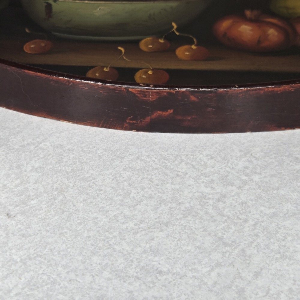 Vintage Hand Painted Wood Tray Toleware Still‎ Life Rose Hill Mansion Geneva NY - Picture 5 of 13